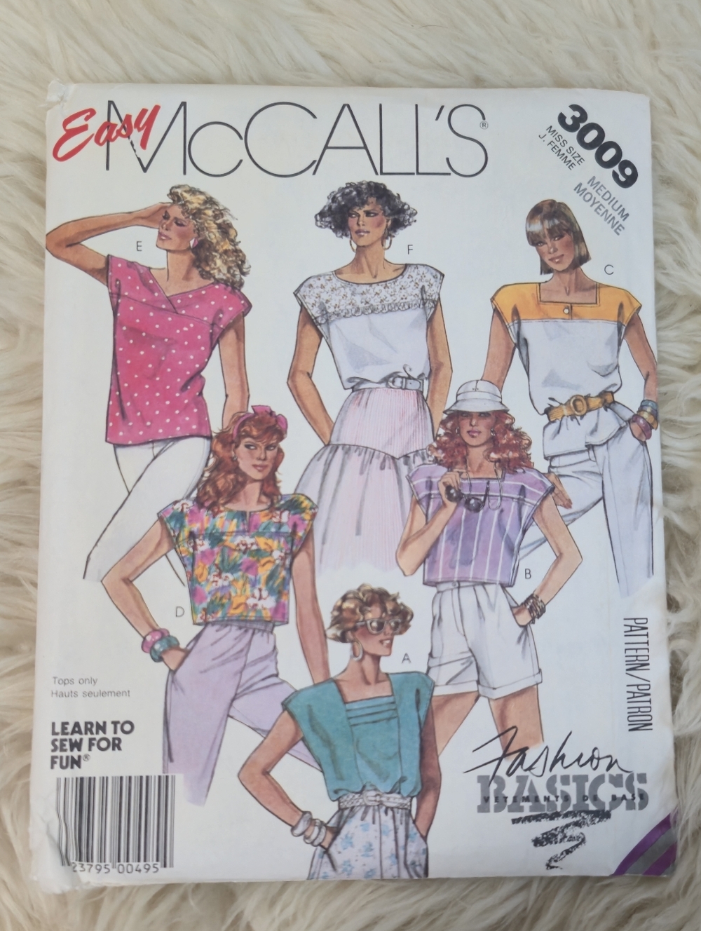 McCall's Vintage Easy Top Sewing Pattern 3009